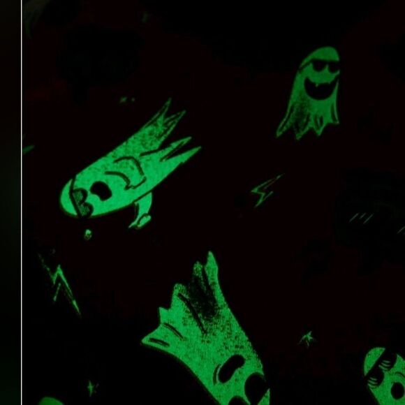 New Ghost Glow-in-the-Dark Unisex Big Kid Halloween Pajama Set Hyde & EEk, Sz 12 - Picture 5 of 10